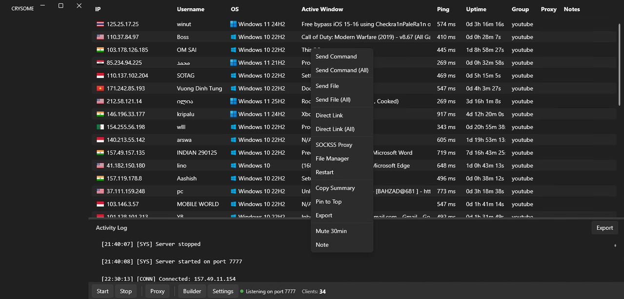 CrySome RAT | Plugin Manager+ | Stable | Fast | Windows/Linux | COOKIES ...