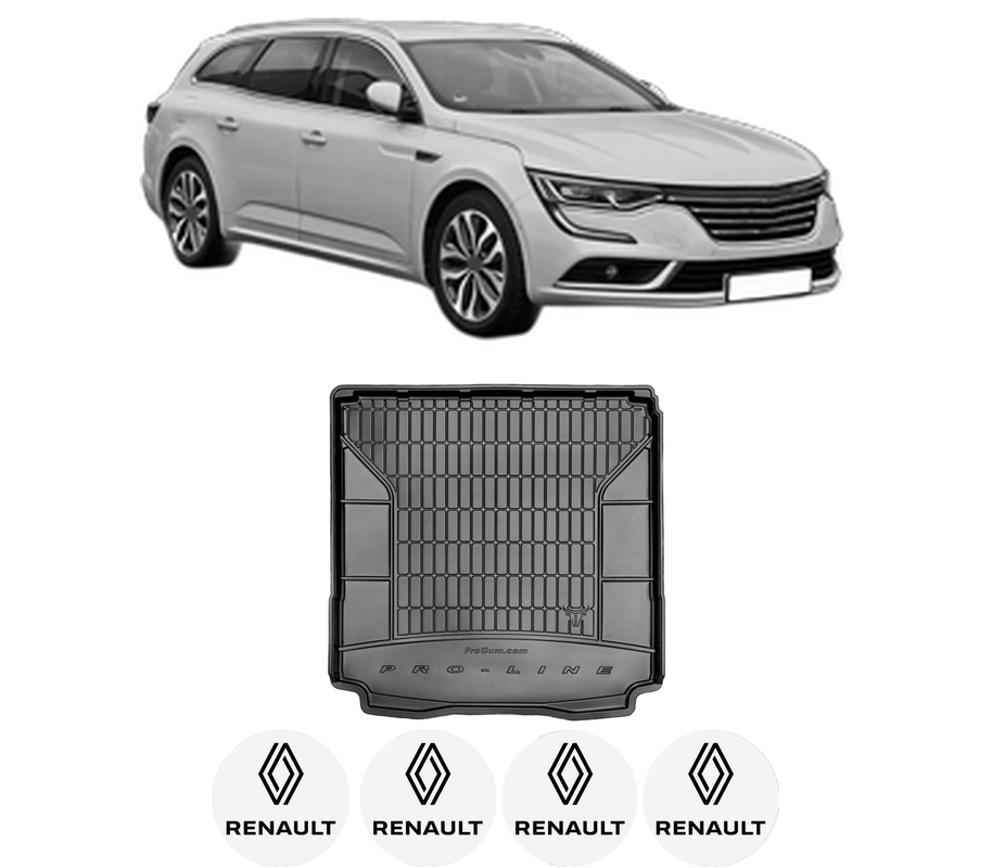 Tavita Portbagaj RENAULT TALISMAN Grandtour (KP_) din 2016-2022, Protectie Portbagaj Auto, 4x Stickere auto cu RENAULT