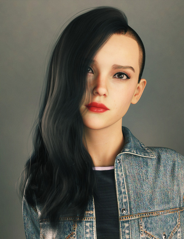 CL Adventurous Undercut Hair For Genesis 9