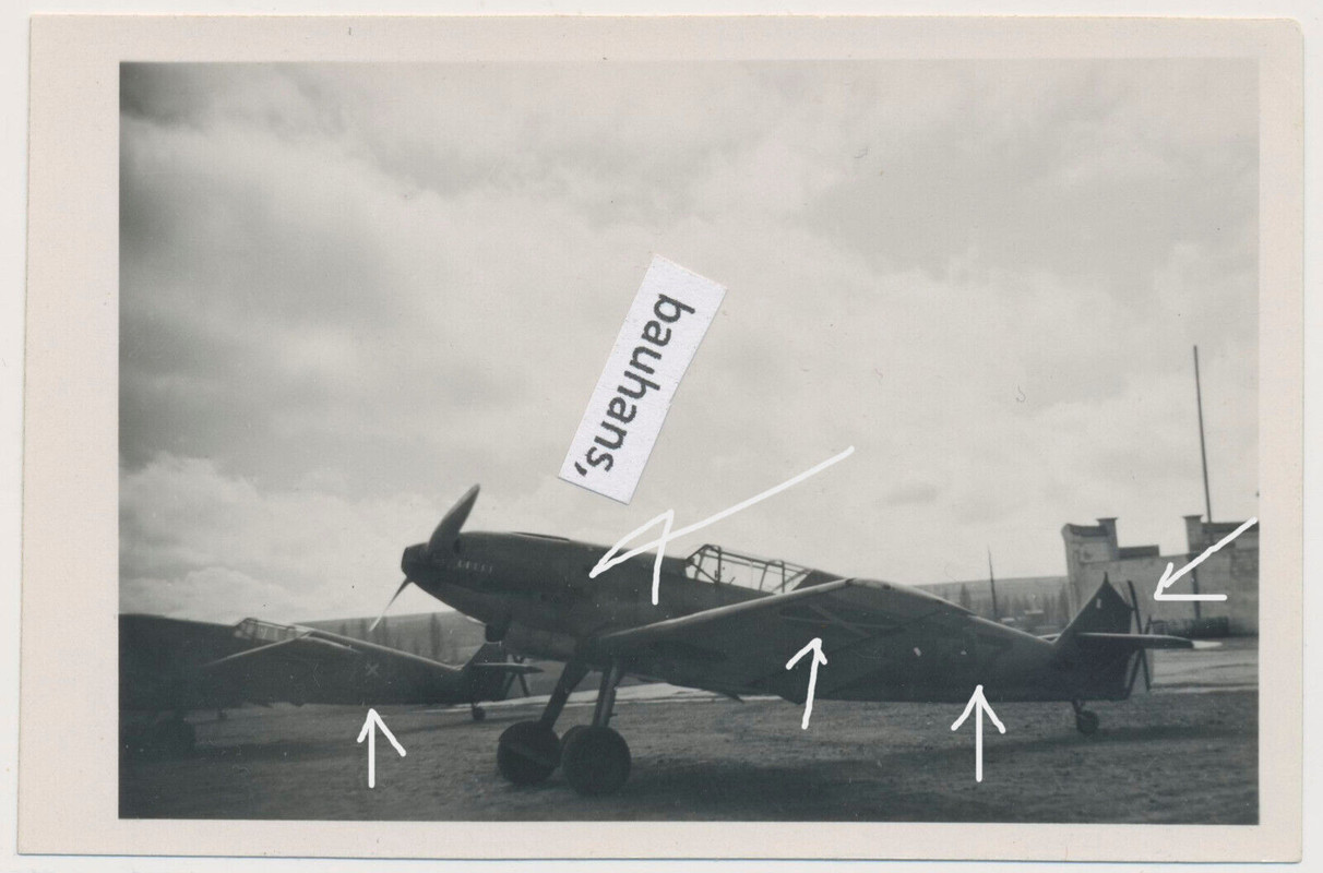 Foto Legion Condor S-88, aus Nachlass , Flugzeug Bf 109,Kennung (1025a