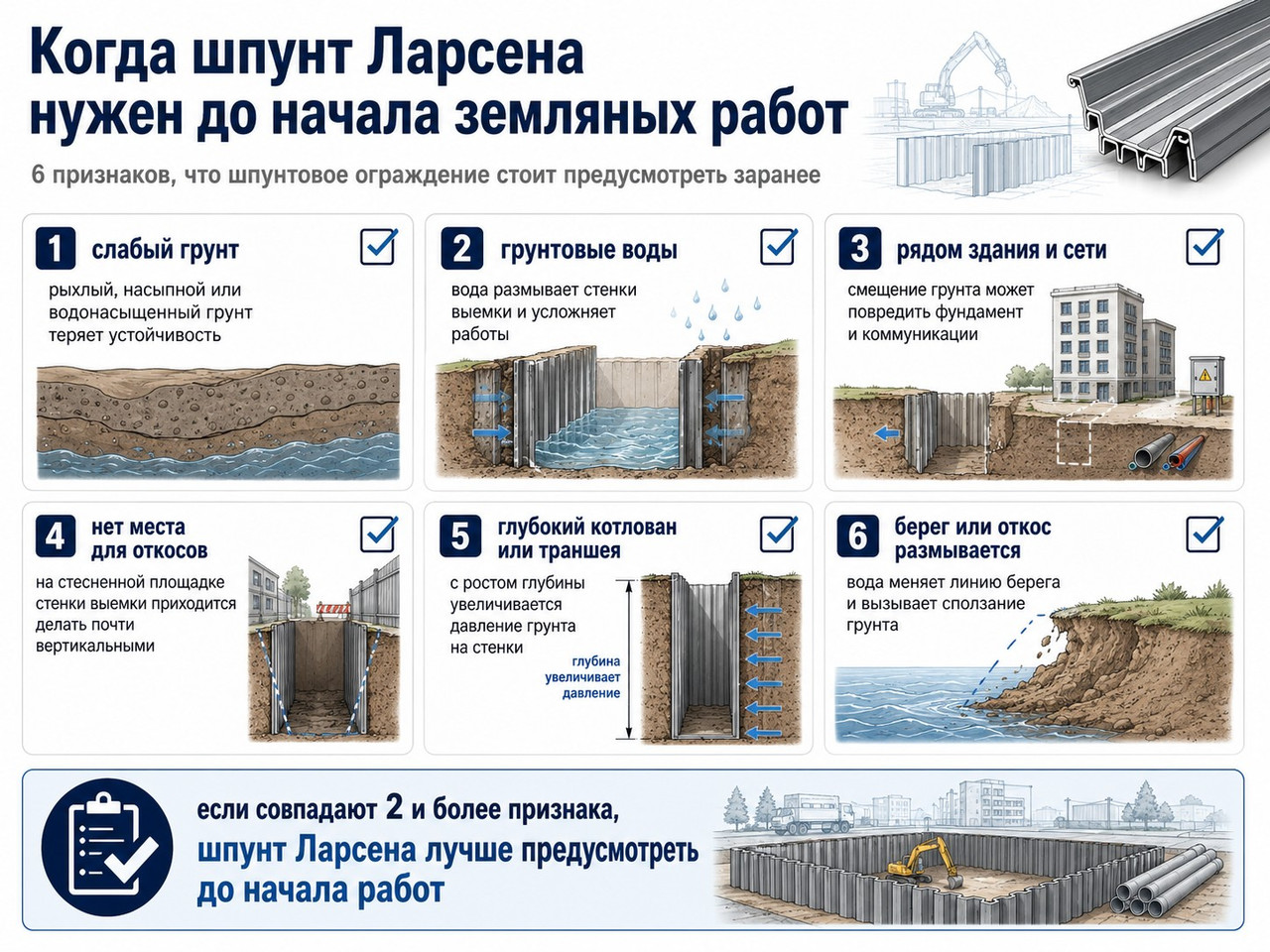 когда нужен шпунт ларсена
