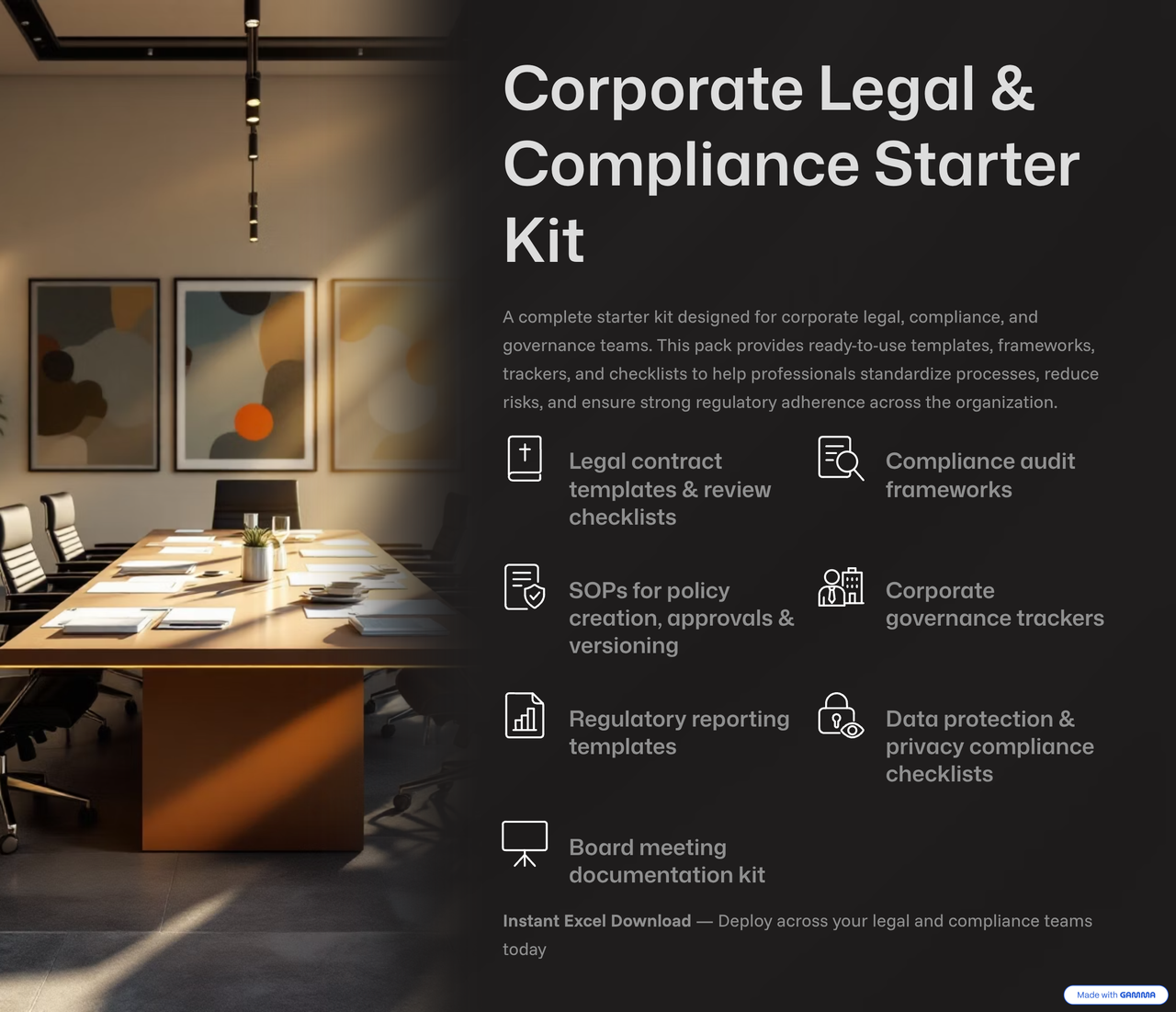 Corporate Legal & Compliance Starter Kit