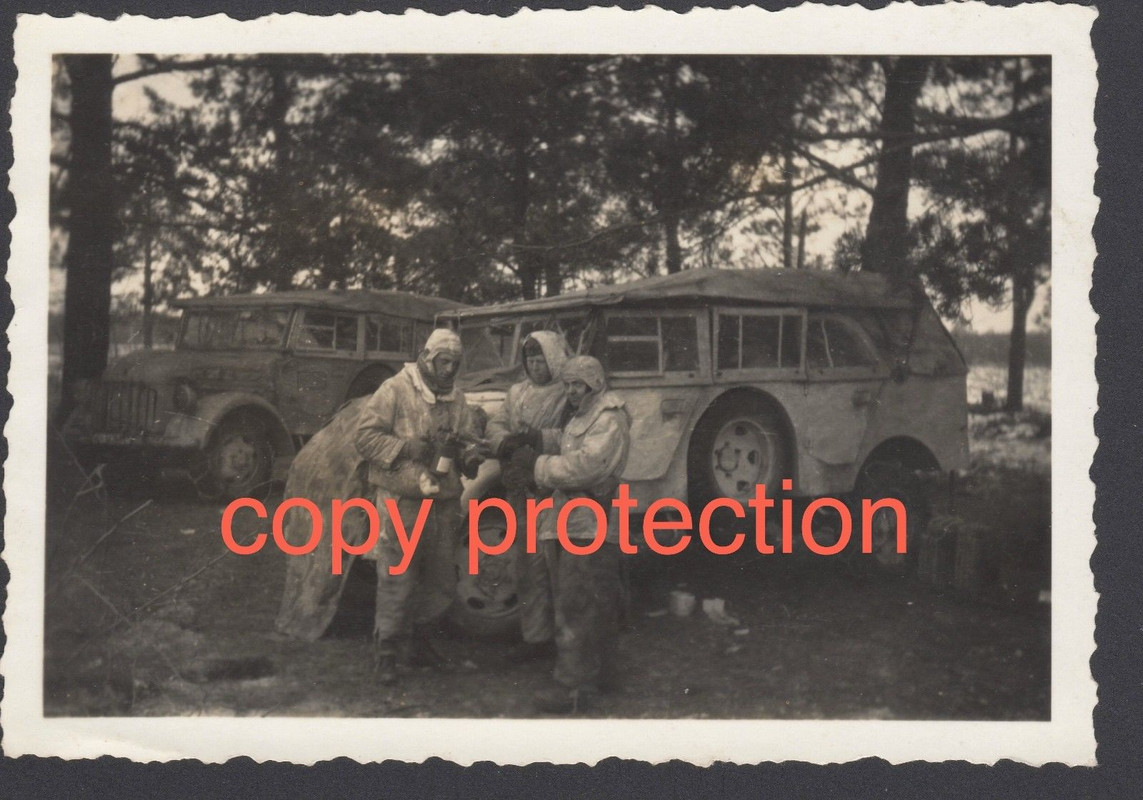 Orig. Foto Steyr 1500 PKW im Wintereinsatz 1943-44 Rückzug