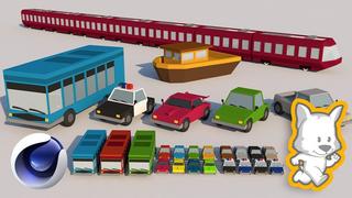Low Poly Modeling in Cinema 4D - Modeling and Texturing 3D Vehicles