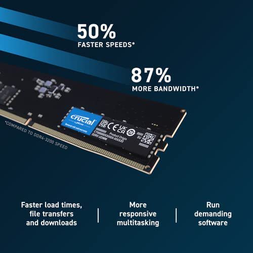 Crucial 64GB (2x 32GB) CT32G48C40U5 DDR5 4800 PC5-38400 288