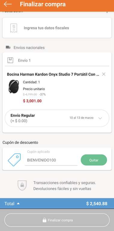 Linio: Harman Kardon Onyx Studio 7 con PayPal 
