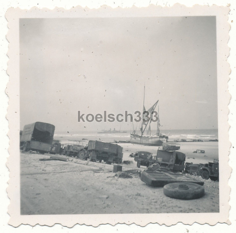 Kanalküste Dünkirchen englische LKW Wracks Schif