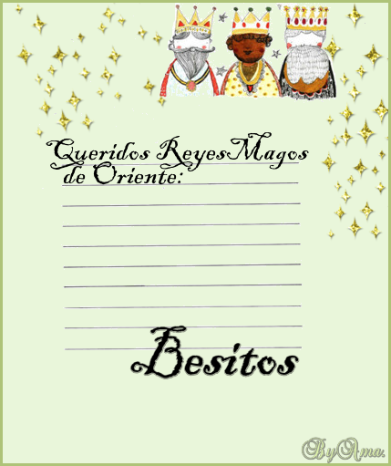 Carta a los Reyes Magos Besitos