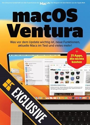 Cover: Mac Life Magazin Readly Exclusive macOs Ventura 2022
