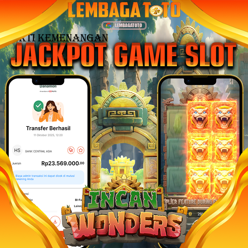 BUKTI JACKPOT 12 OCTOBER LEMBAGATOTO INCAN WONDERS Rp.23.569.000,- LUNAS