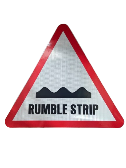 Safety Triangular Warning Sign For Rumble Strip
