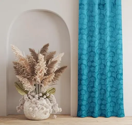 LEAF VELVET CURTAINS SET OF 1 Color 5 (R705)