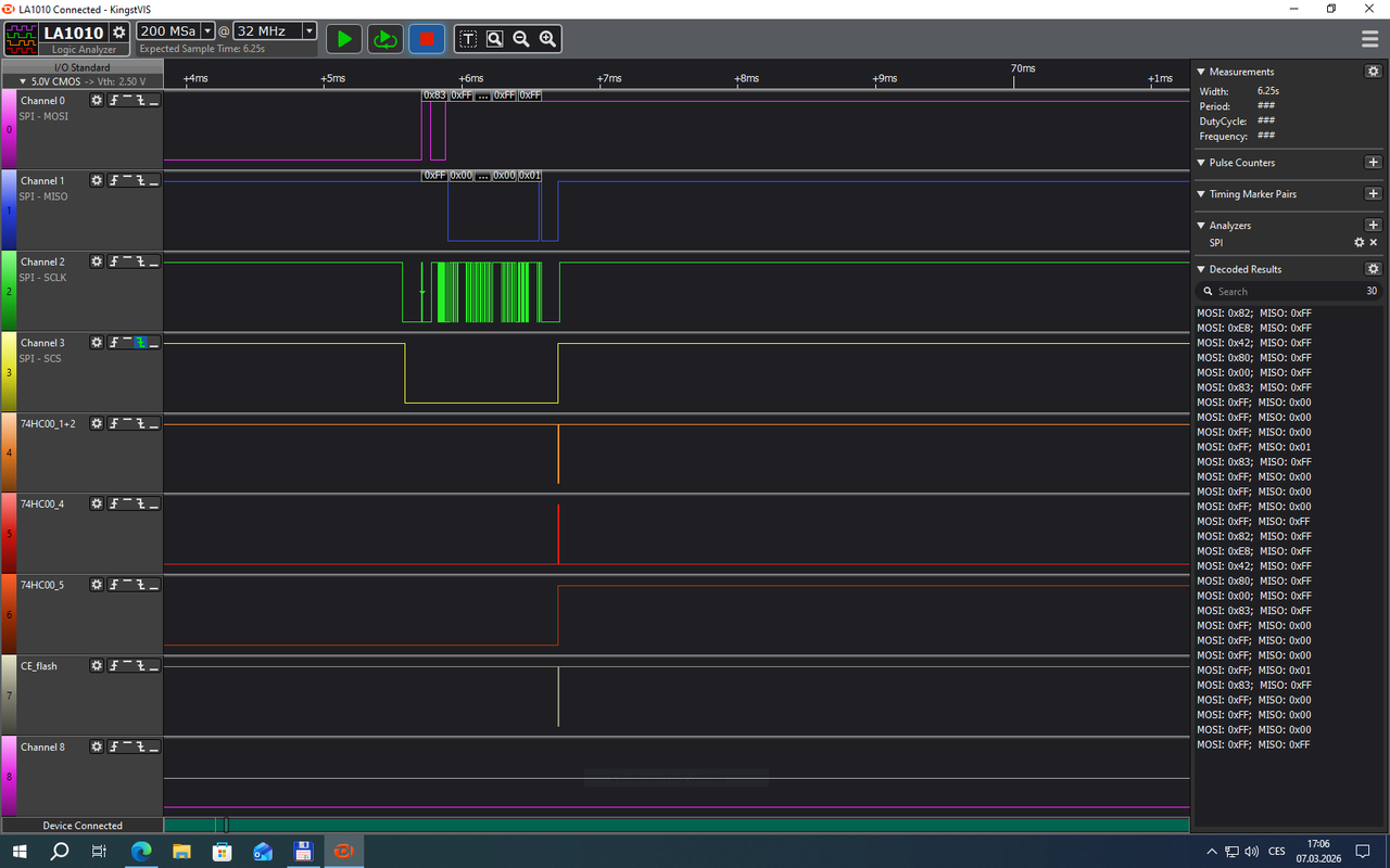 bootovaci sekvence vcetne signalu 74HC00 1