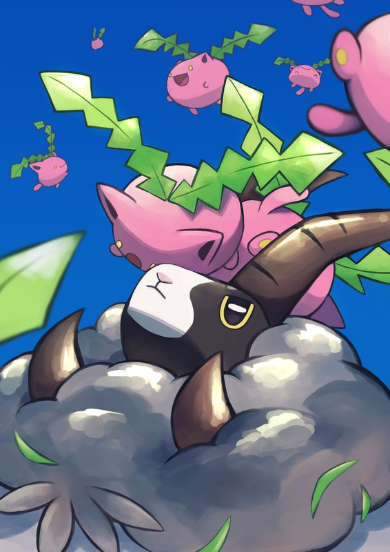 hoppip-and-dubwool-pokemon-drawn-by-kati