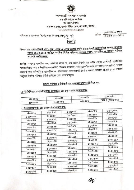 Taxes-Zone-Sylhet-Exam-Result-and-Viva-Practical-Date-2023-PDF-1