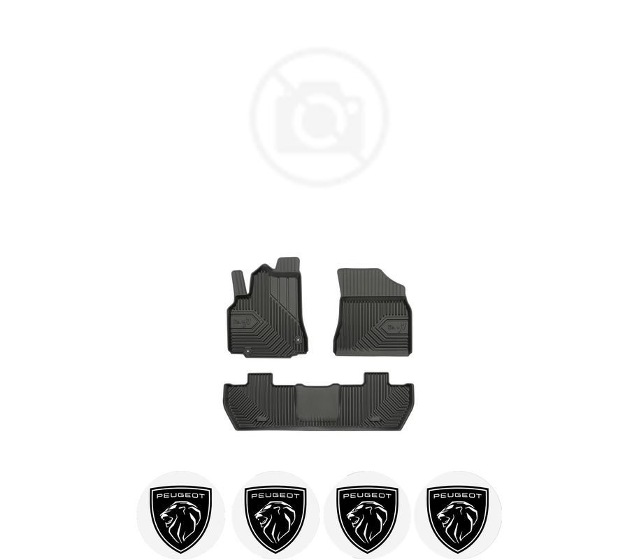 Set covorase presuri PEUGEOT PARTNER II din 2008-2018, auto, din cauciuc thermoplastic, 4 Stickere auto cu PEUGEOT