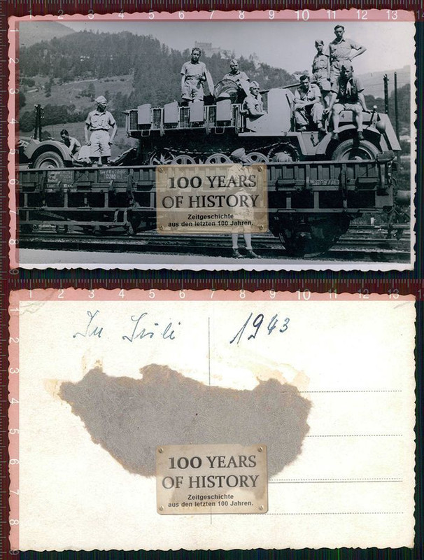 Orig. Foto Halbkette SdKfz Panzer Tank Geschütz 