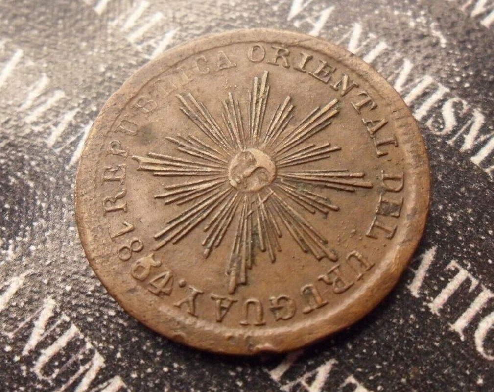 Uruguay •1854• 5 Centésimos S-l1600-2