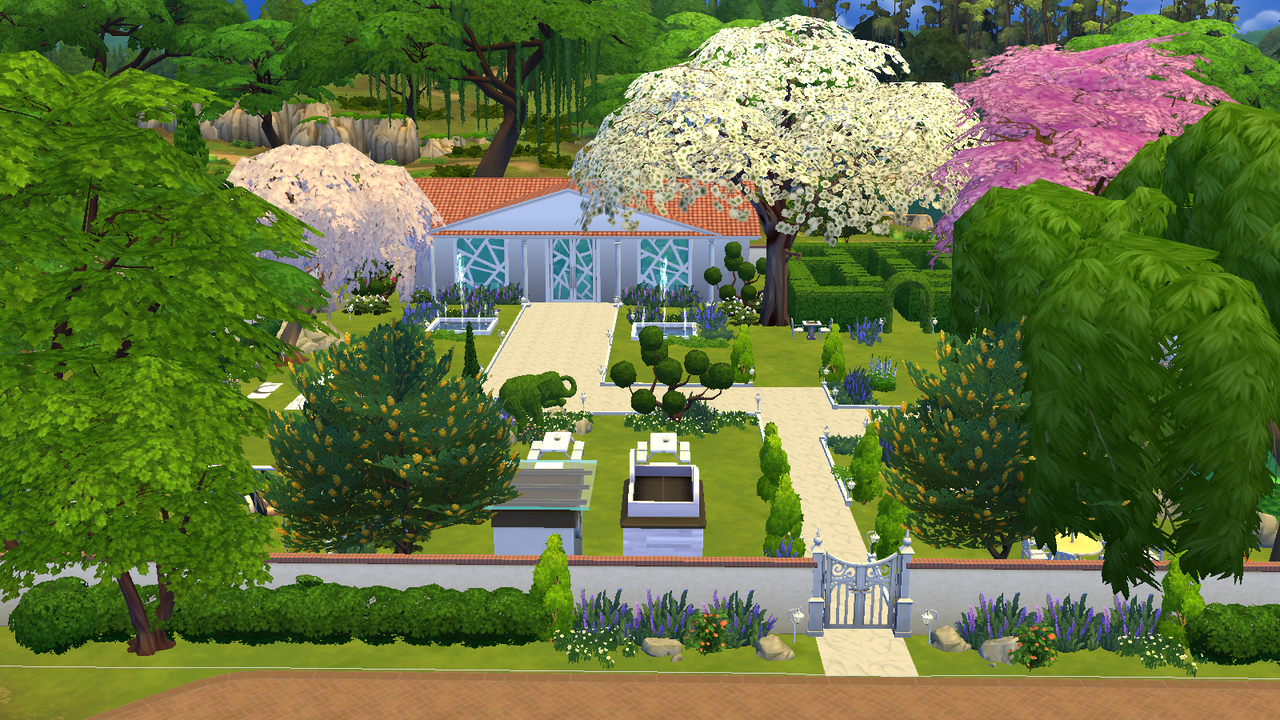 Hellohello: Domy (TS4) Magnolia-Garden-Park-39