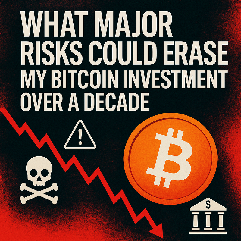 What major risks could erase my Bitcoin investment over a decade