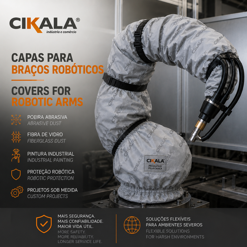 Brazo robótico instalado en una celda de automatización industrial