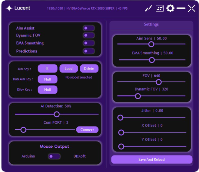 Purple theme of Lucent app