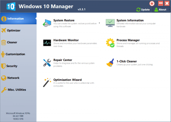 Yamicsoft Windows 10 Manager v3.4.7.3 Multilingual