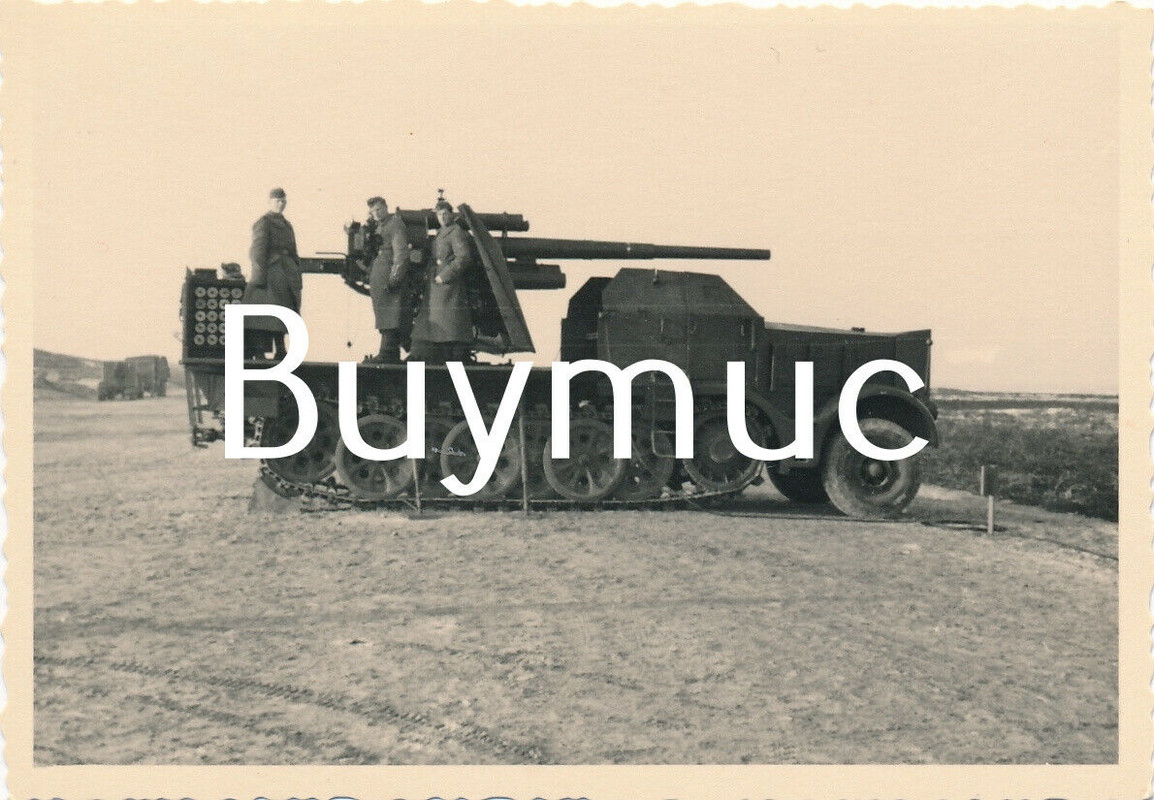 Oksböl, seltenes SDKFZ, Luftwaffengeschütz, Wehrmacht-