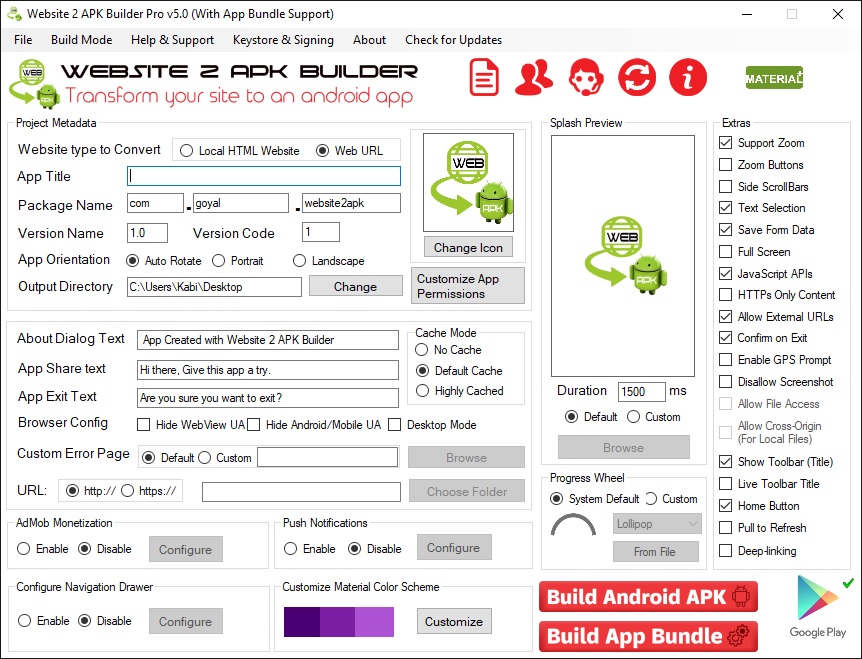 Website 2 APK Builder Pro v5.0 - Eng