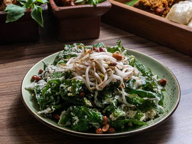 leafy greens salad in a plate
