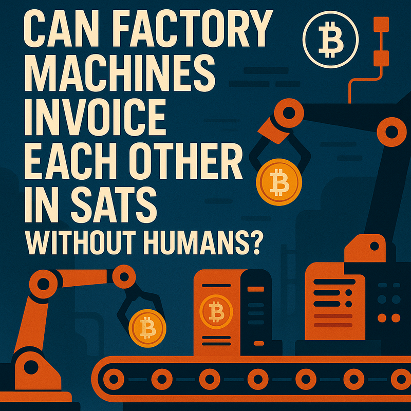 Can factory machines invoice each other in sats without humans?