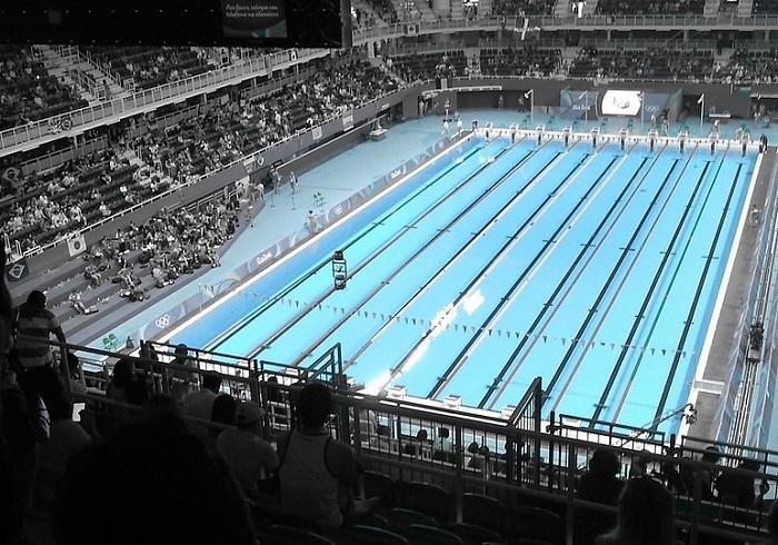 Kolam renang yang digunakan untuk gelaran Olimpiade Rio de Janeiro pada 2016.