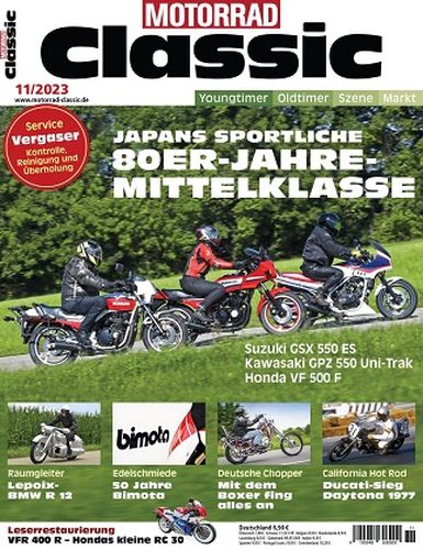Cover: Motorrad Classic Magazin No 11 November 2023
