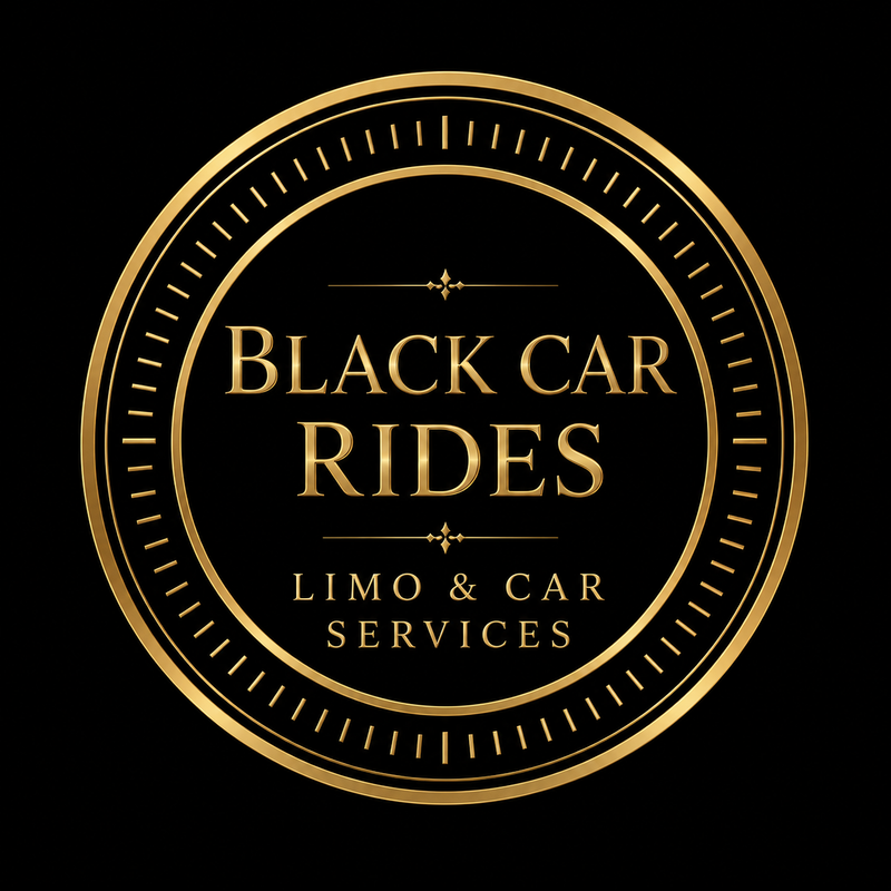 Luxury black car at airport