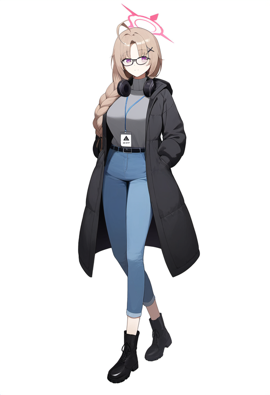 1 girl, healthyman, aged up, {milf}, kotama (blue archive), light brown hair, pu s-4190433078