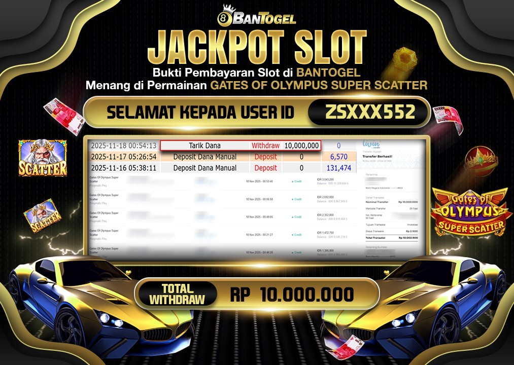 BUKTI JACKPOT LUNAS BANTOGEL