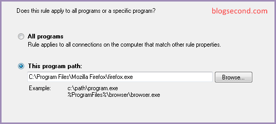 Memblokir Akses Internet di Suatu Program Windows
