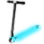 Neon Blue Scooter