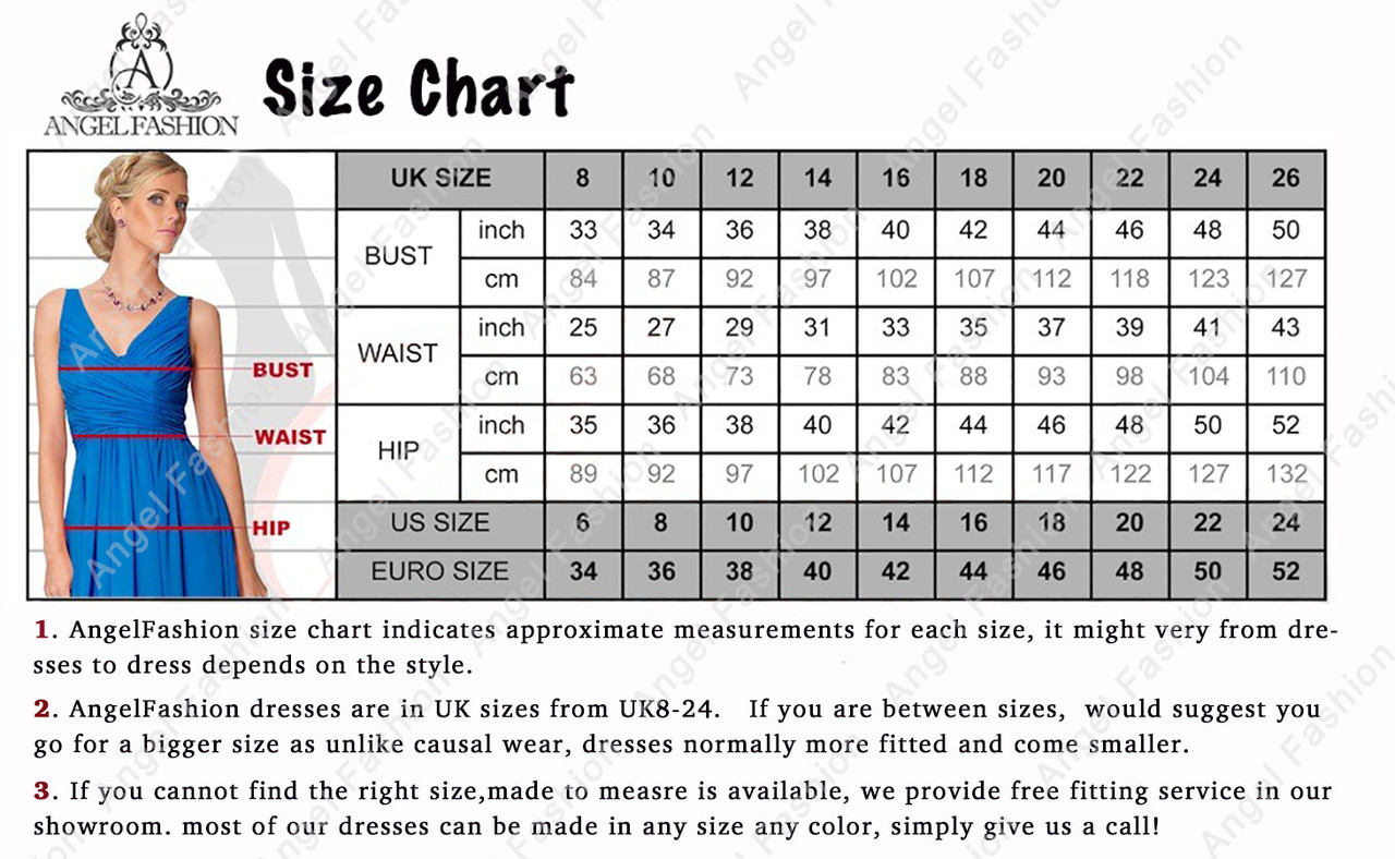 Heritage Dress Size Chart