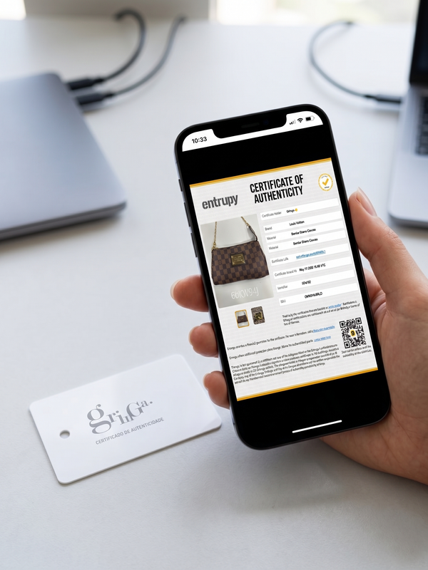 Cartão de autenticidade e certificado digital