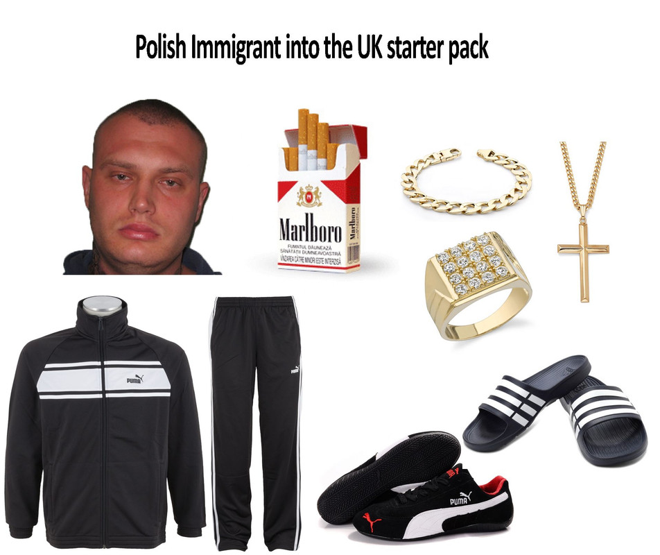 The starter kit of the Pole in England - now he is in the EU