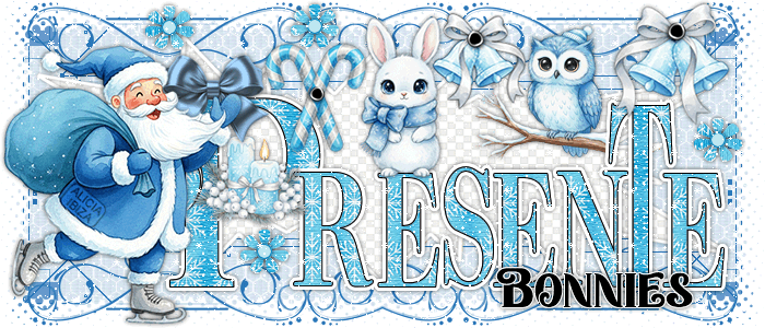 Presente Whimsical Christmas bonnies