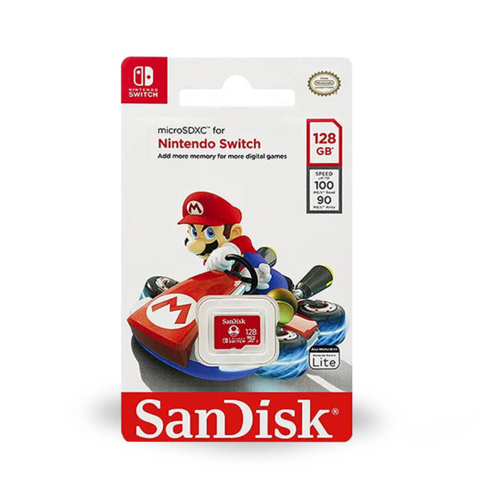 Tarjeta de memoria SanDisk Micro SDXC de 128GB para Nintendo Switch.