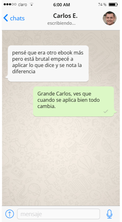 Testimonio de Whatsapp 1