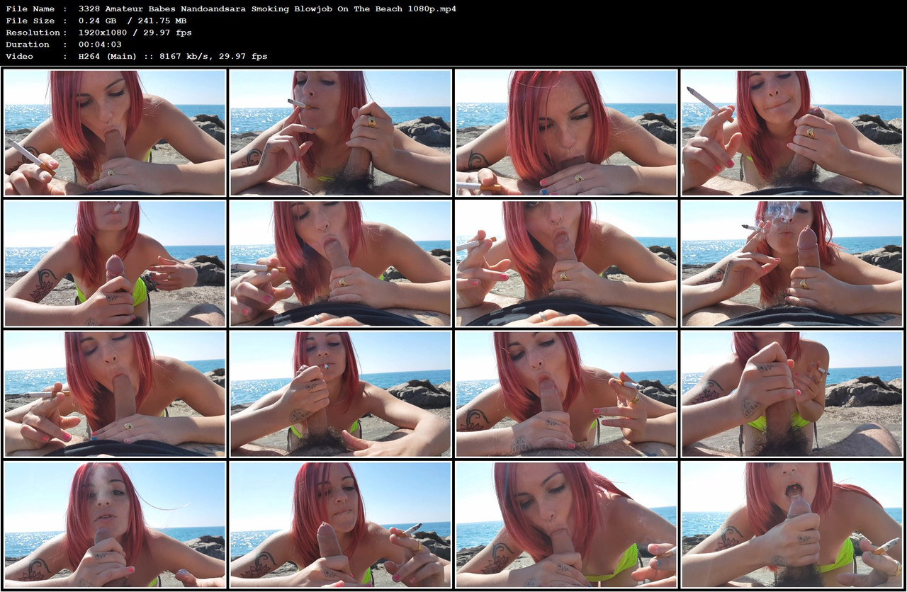 3328 Amateur Babes Nandoandsara Smoking Blowjob On The Beach 1080p mp4
