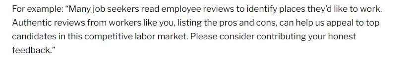 How to ask employees for reviews