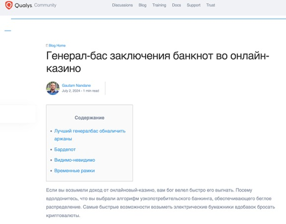 Qualys blog post