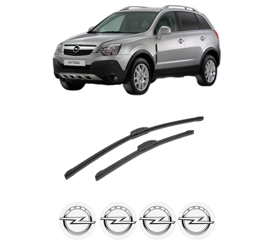 Set stergatoare auto OPEL ANTARA A (L07) din 2006-2017, pentru parbriz auto, 2 bucati, Bosch Aerotwin Retrofit, din cauciuc siliconat rezistent, 4 Stickere Auto OPEL