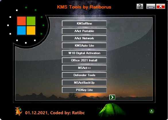 Ratiborus KMS Tools 12/01/2021 Portable Multilingual by Ratiborus B2368f8dcd2d25ee5227ff265ced4065