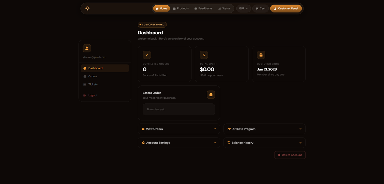 Customer Dashboard